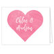 Pink Heart Watercolor Foldover Note Cards Image 3 of 4